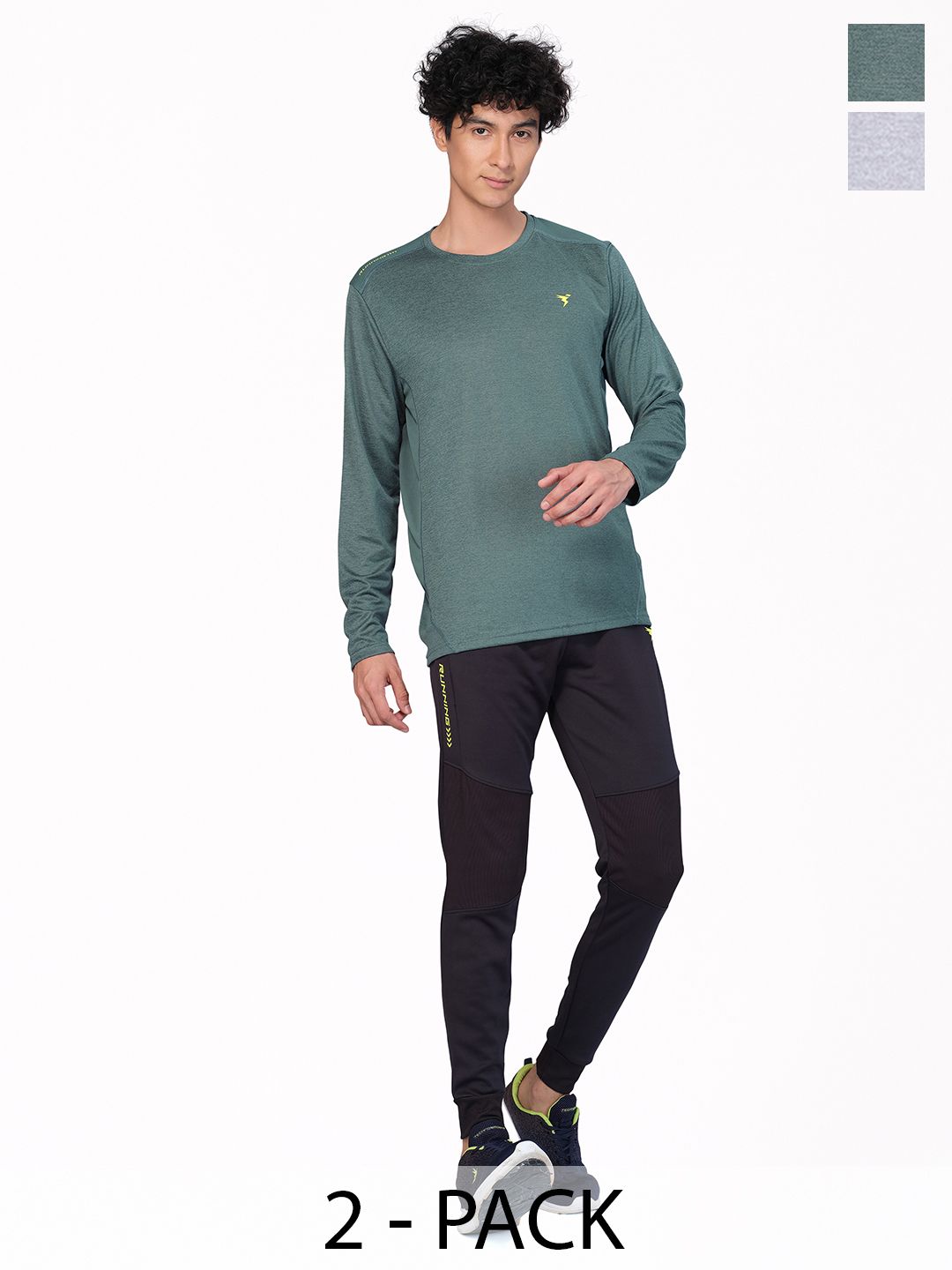 Technosport Men Pack Of 2 Solid Antimicrobial Slim Fit T-shirt-picture-35