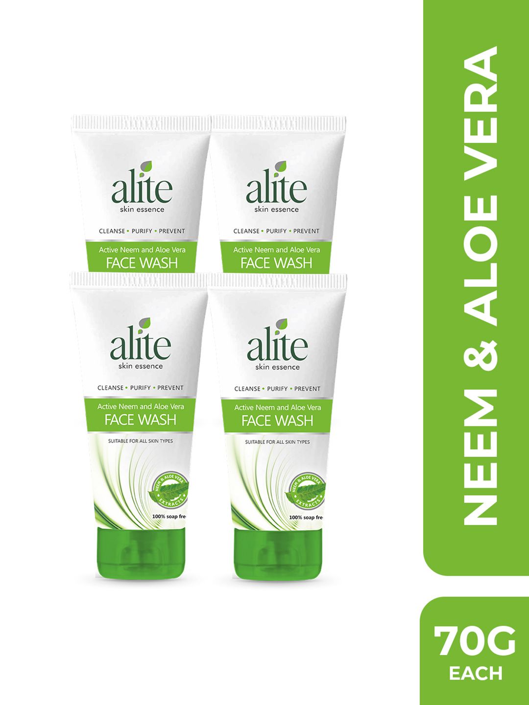 Alite Skin Essence Set Of 4 Active Neem & Aloe Vera Face Wash For Hydrating Skin-70 g Each-picture-28