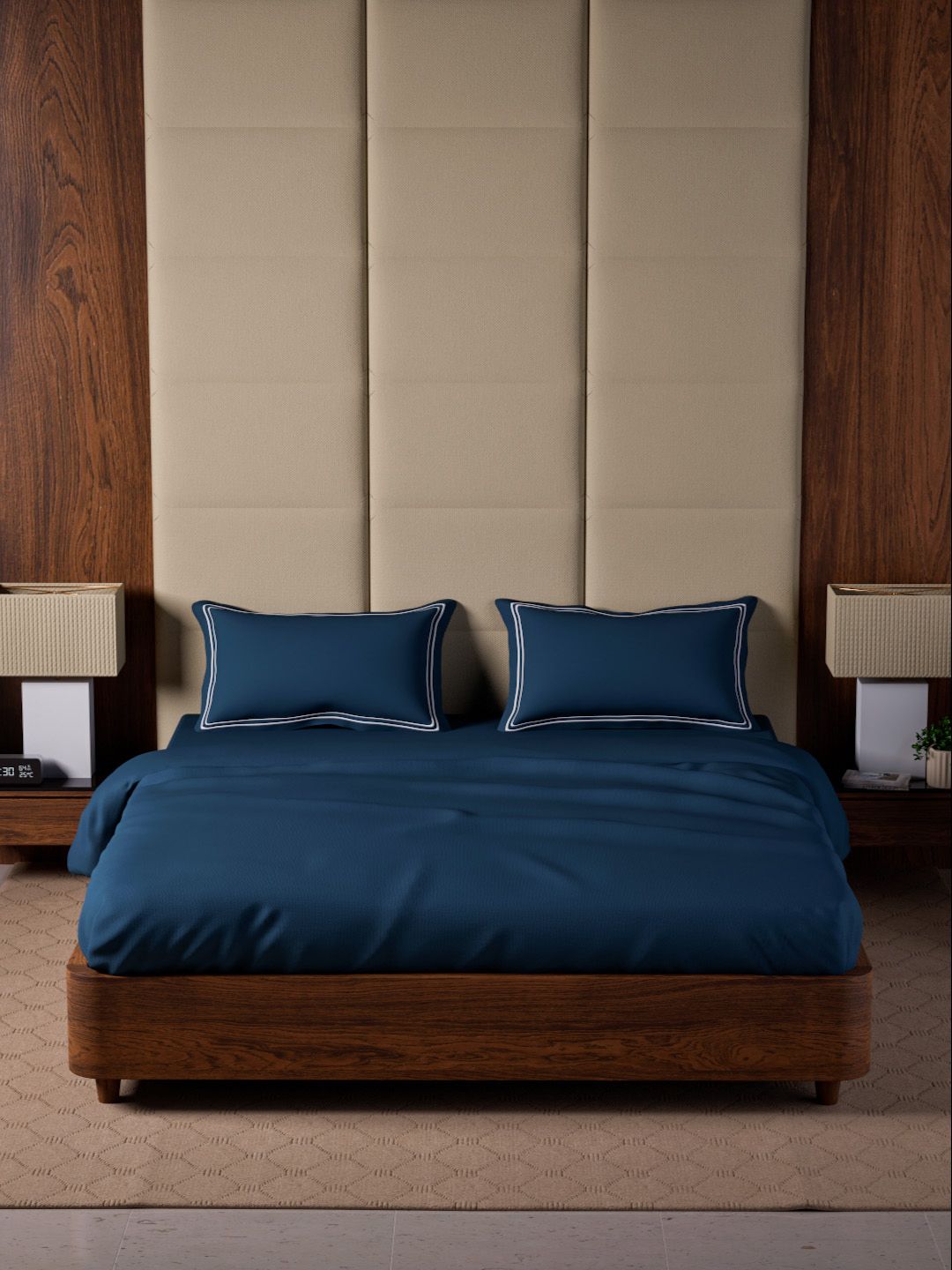 Mulberry Living Navy Blue Double King Bedding Set-picture-29