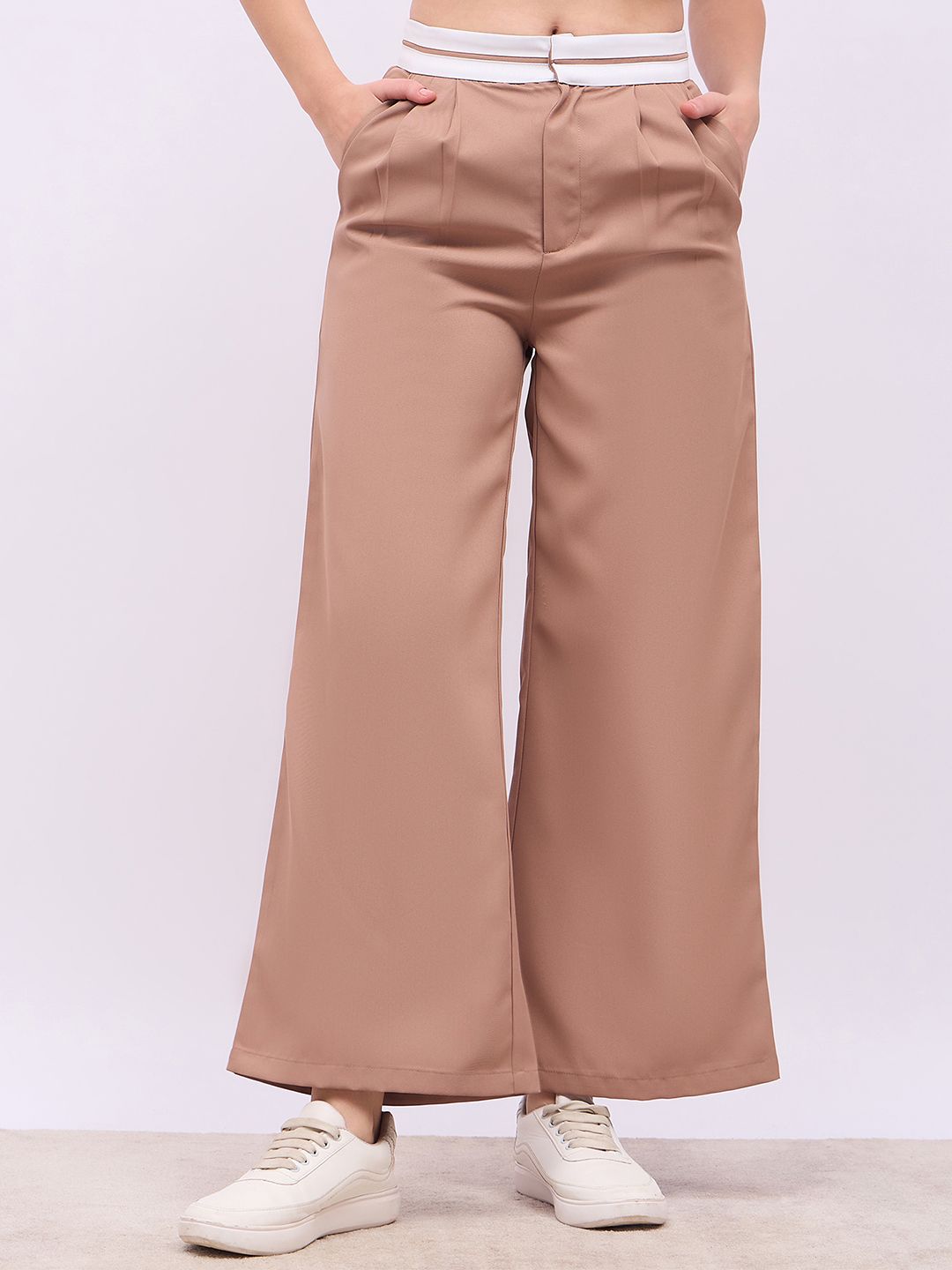 Styli Women Flared High-Rise Trousers-picture-11