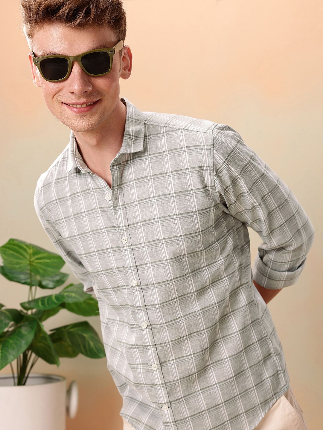 Mast & Harbour Men Standard Checked Casual Shirt-picture-38