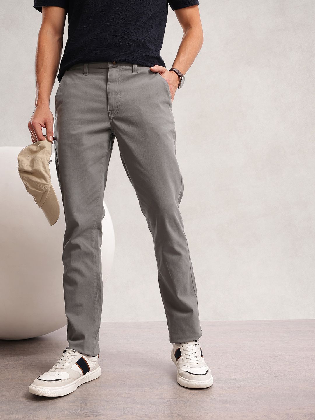 Nautica Men Smart Slim Fit Easy Wash Chinos Trousers-picture-55