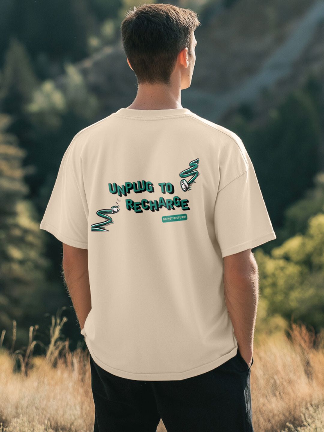 NOBERO Men Typography Printed Round Neck Cotton Oversized T-shirt-picture-18