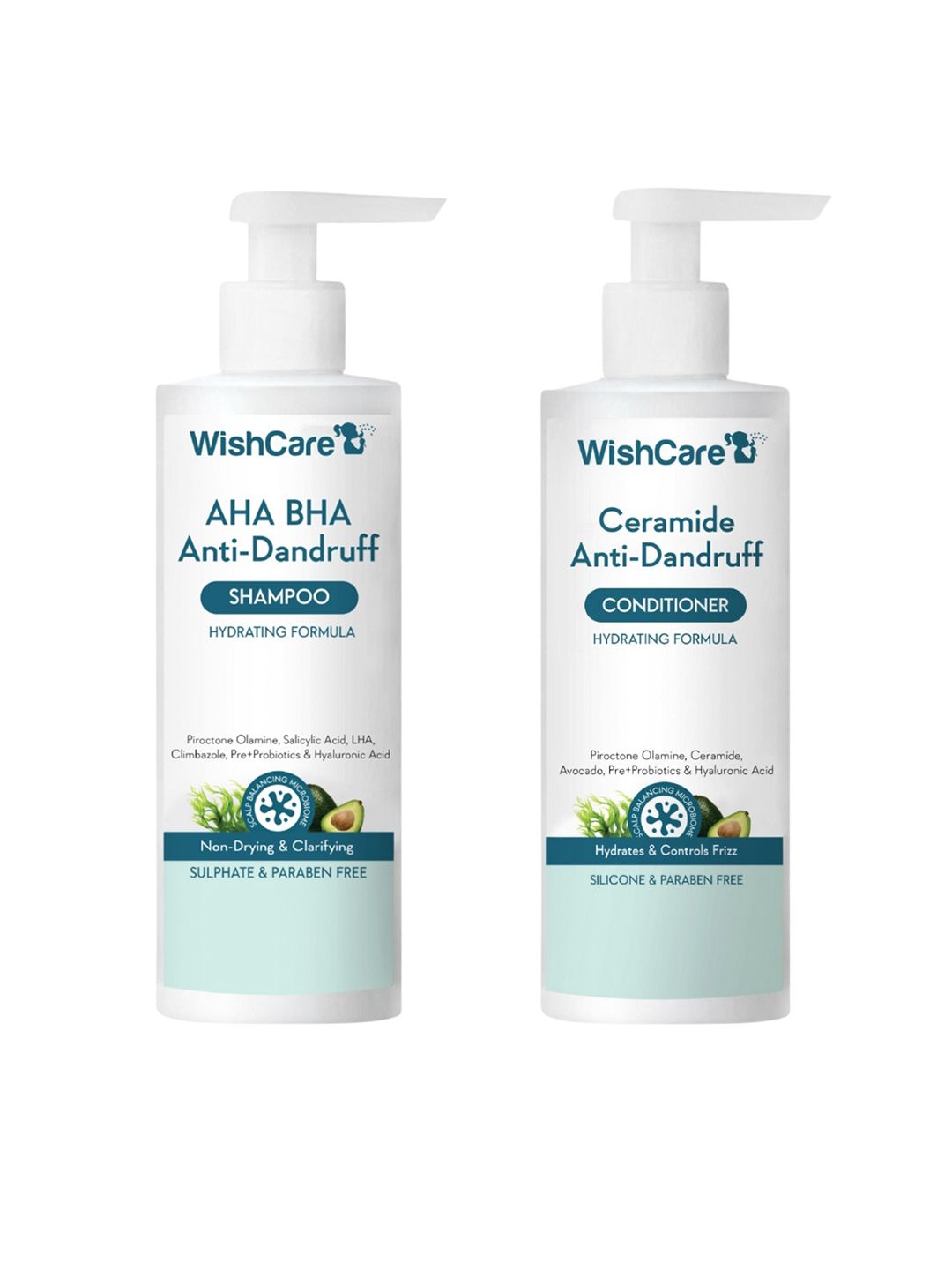 WishCare Anti-Dandruff Hair Care Combo - Shampoo 250ml + Conditioner 200ml
