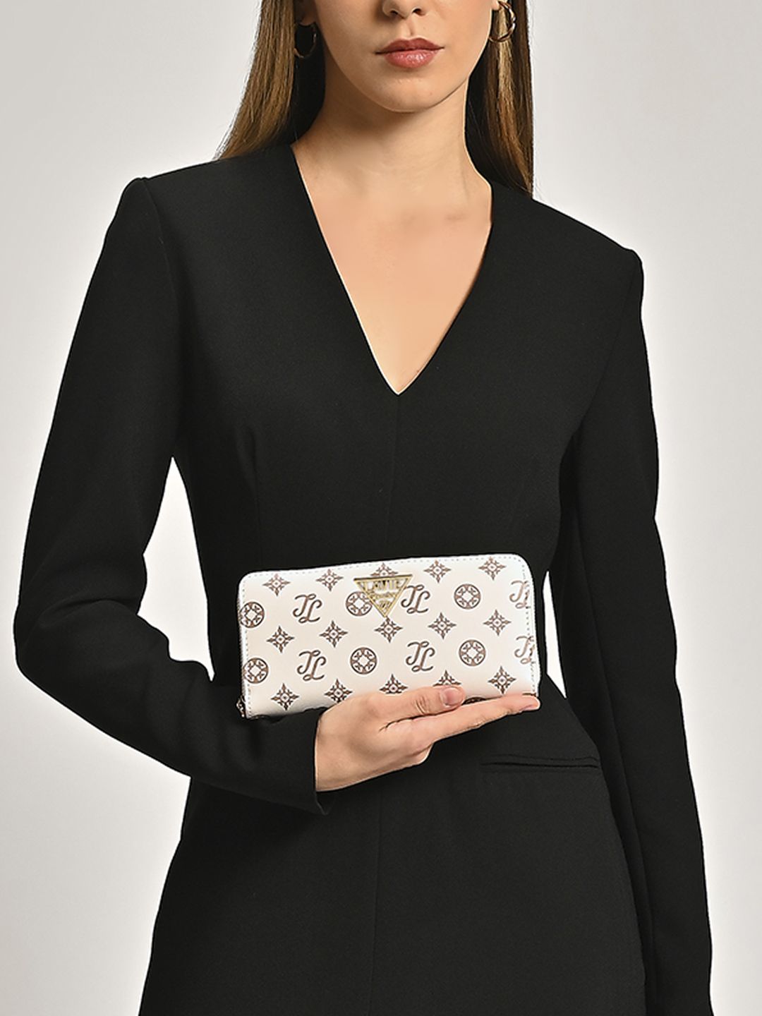 LAVIE Signature Women Typography Printed Zip Around Wallet-image-3