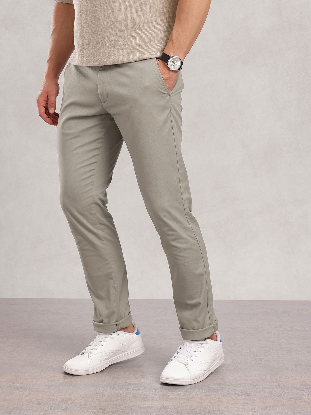 Nautica Men Slim Fit Chino Trousers-picture-15