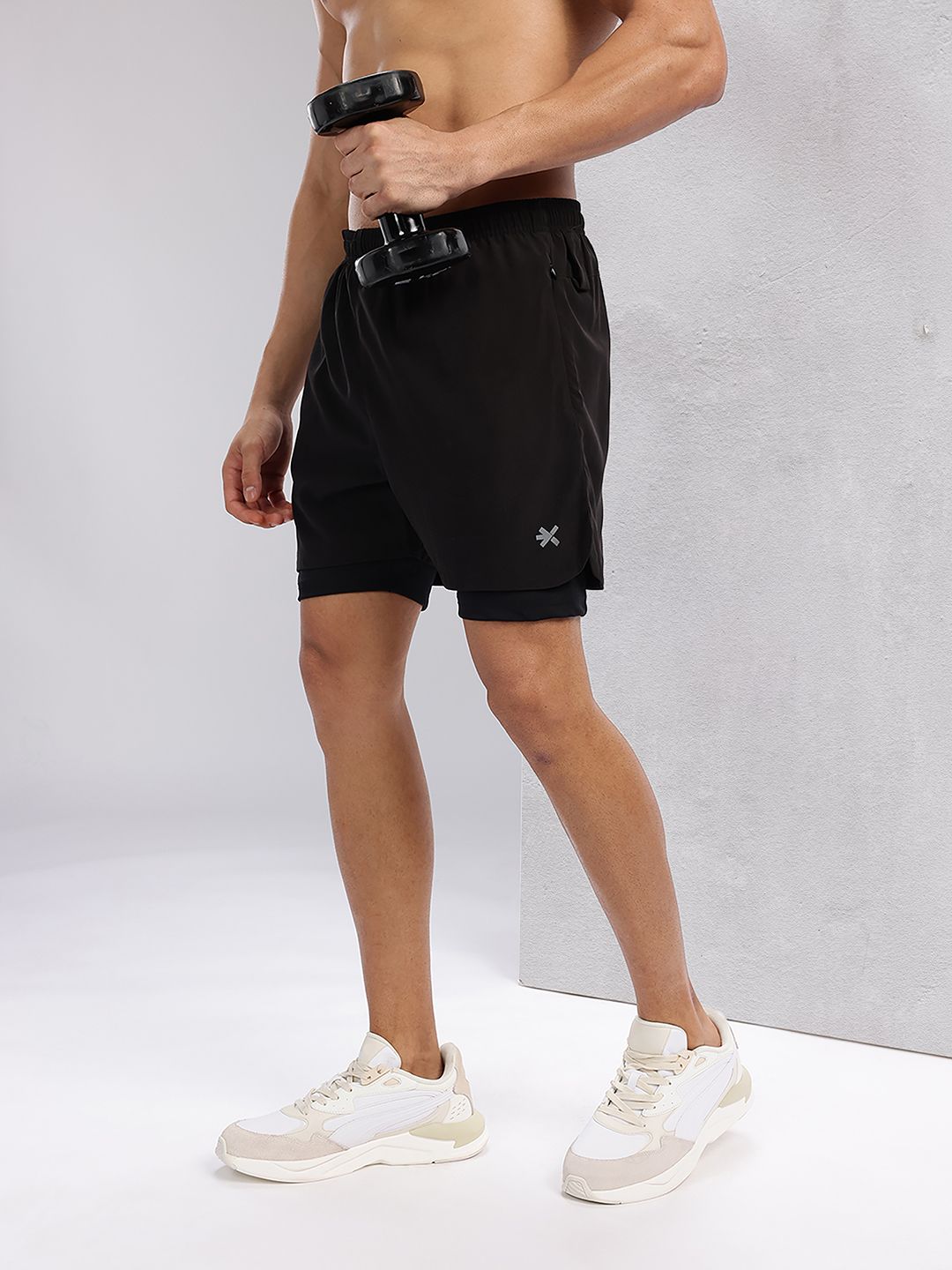 HRX by Hrithik Roshan Men Rapid-Dry Training Shorts With Inner Tights-picture-51