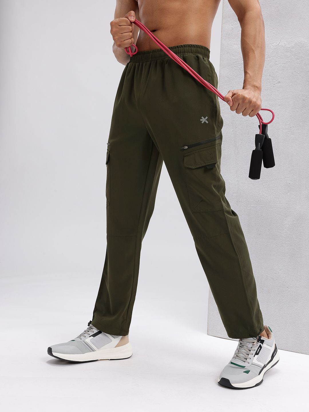 HRX by Hrithik Roshan Men Mid-Rise Rapid-Dry Training Track Pants-image-24