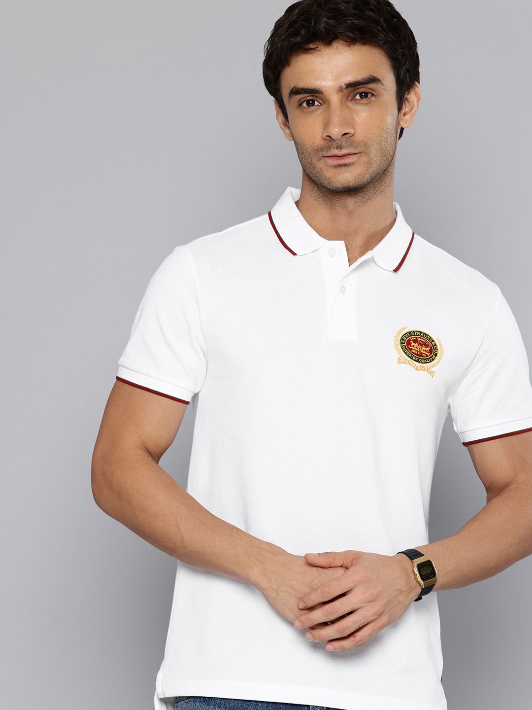Levis Polo Collar Pure Cotton Slim Fit T-shirt