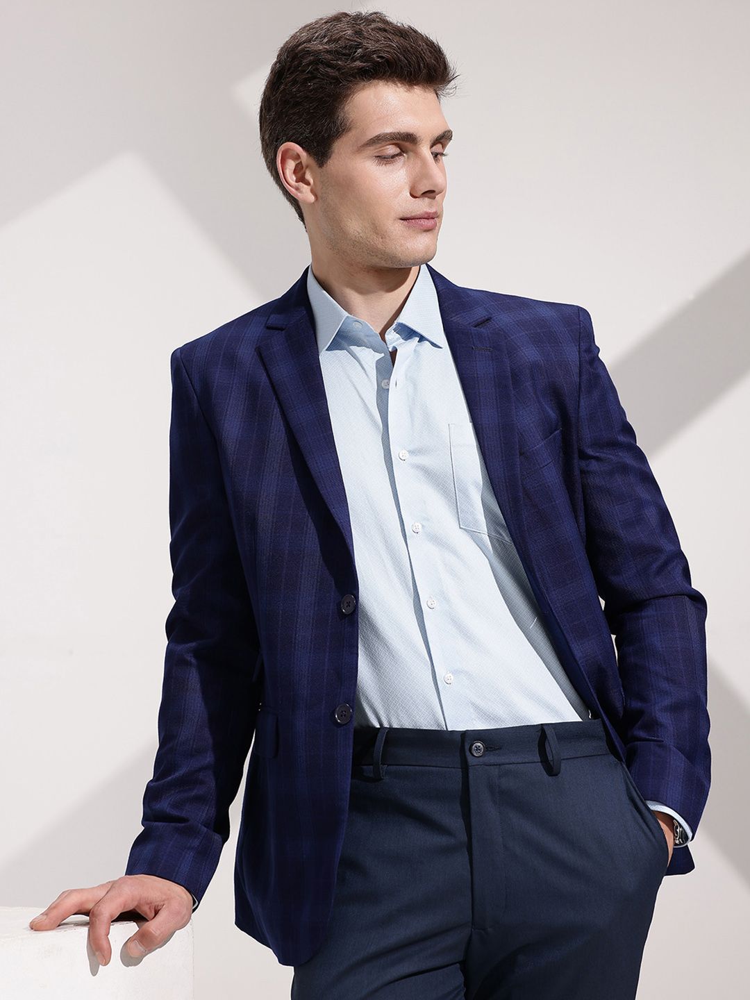INVICTUS Checked Single-Breasted Slim Fit Single-Breasted Semiformal Blazer-picture-37