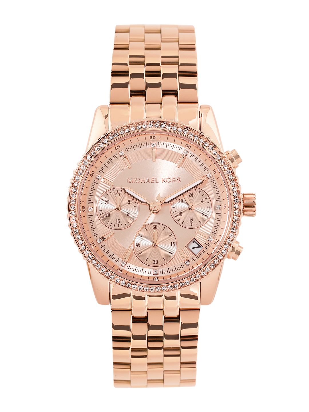 Michael Kors Women Ritz Embellished Dial Chronograph Analogue Watch MK7531I-picture-37