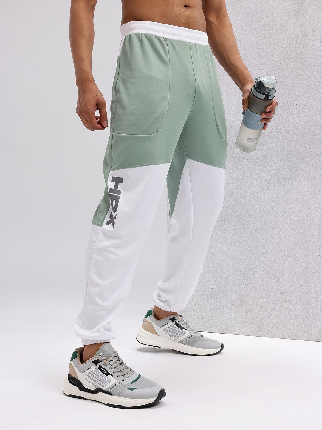 HRX by Hrithik Roshan Men Colourblocked Mid-Rise Rapid-Dry Running Joggers-image-33