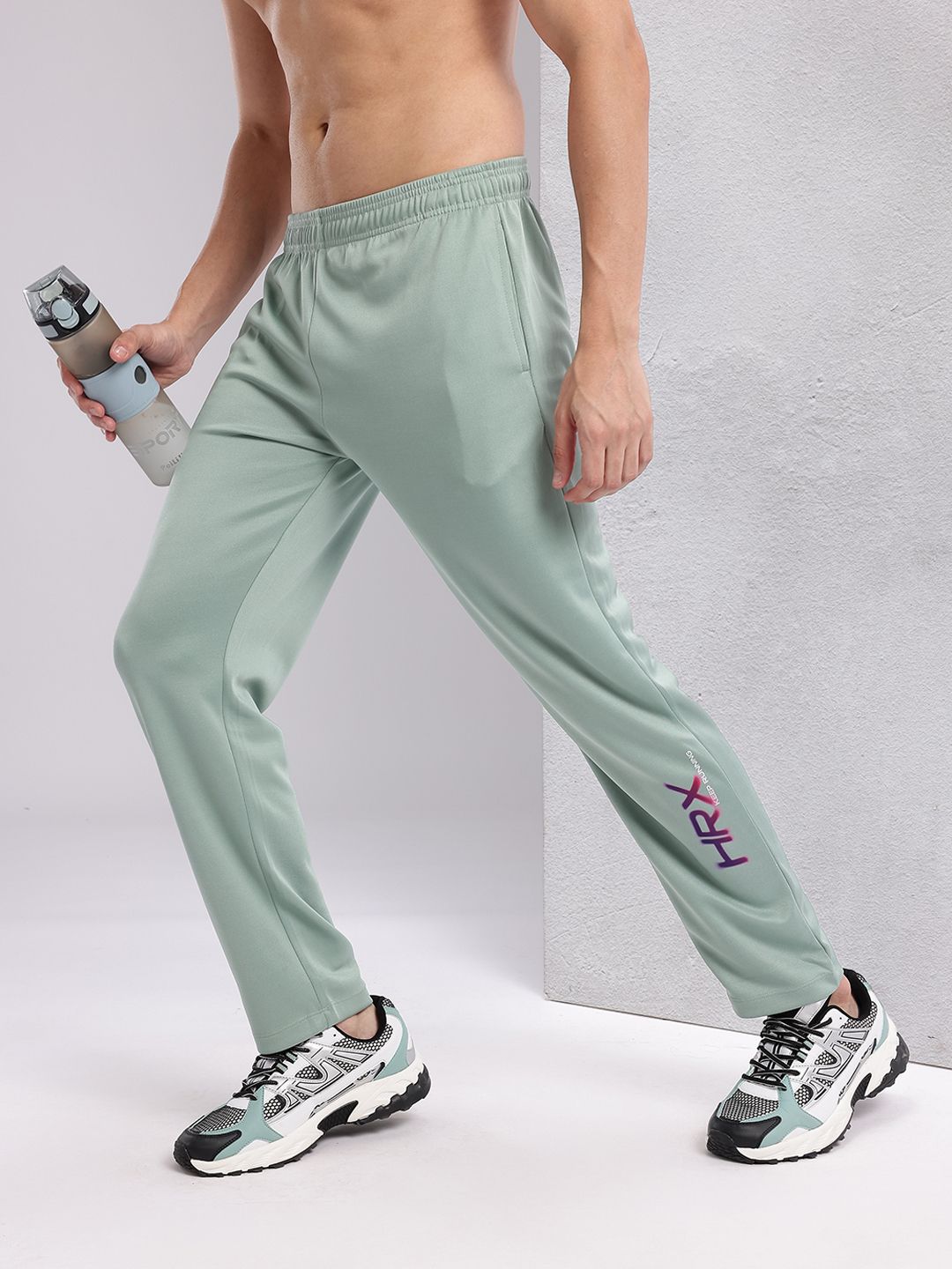 HRX by Hrithik Roshan Men Brand Logo Printed Mid-Rise Rapid-Dry Running Track Pants-picture-36