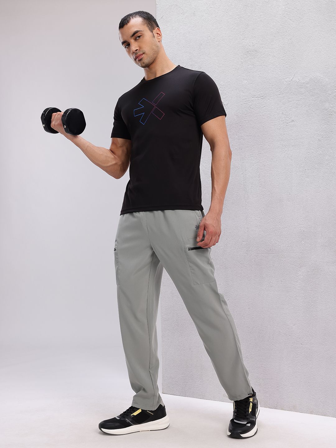 Buy HRX by Hrithik Roshan Men Zip Detail Training Track Pants with