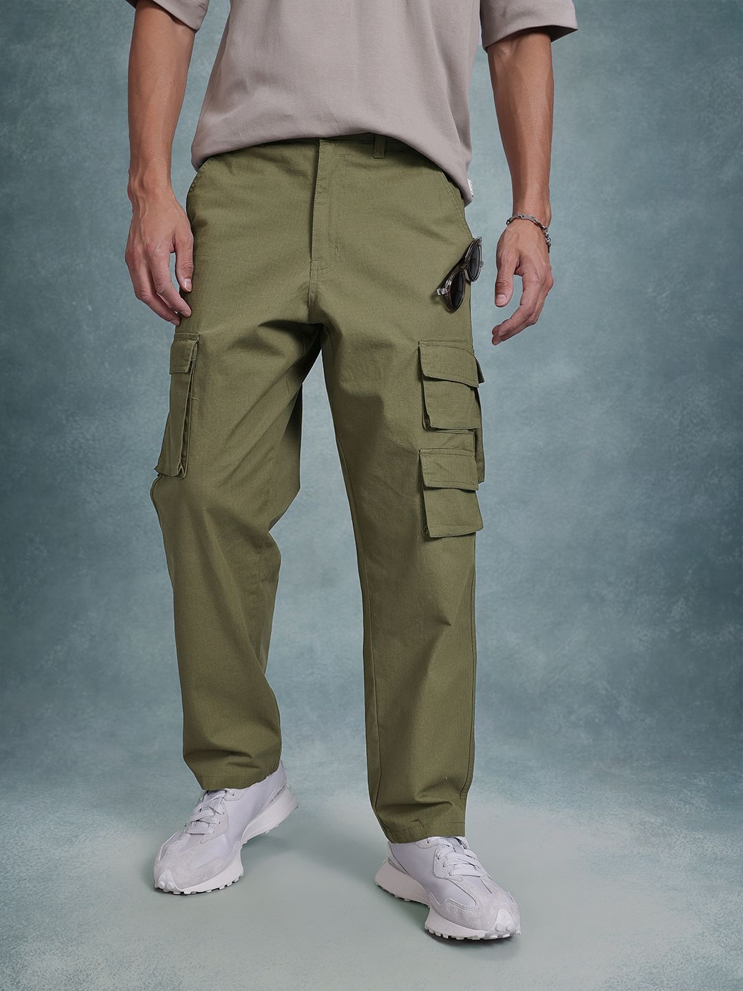 The Roadster Life Co. Men Pure Cotton Relaxed Fit Cargos-picture-47
