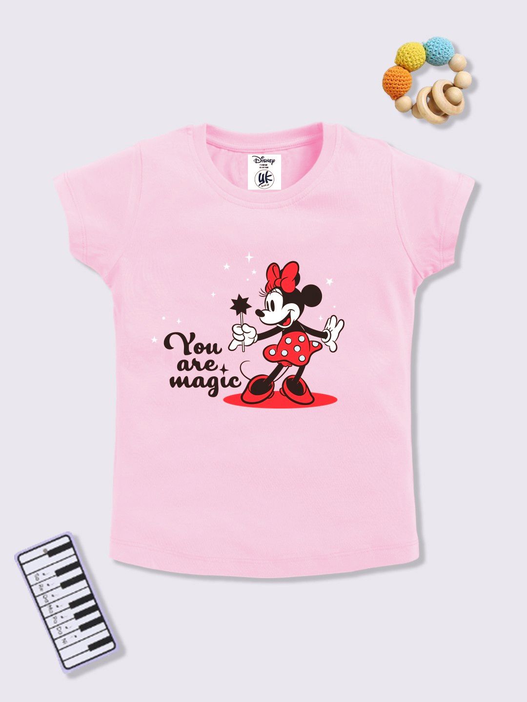 YK Disney Girls Minnie Mouse Printed Cotton T-shirt-picture-33