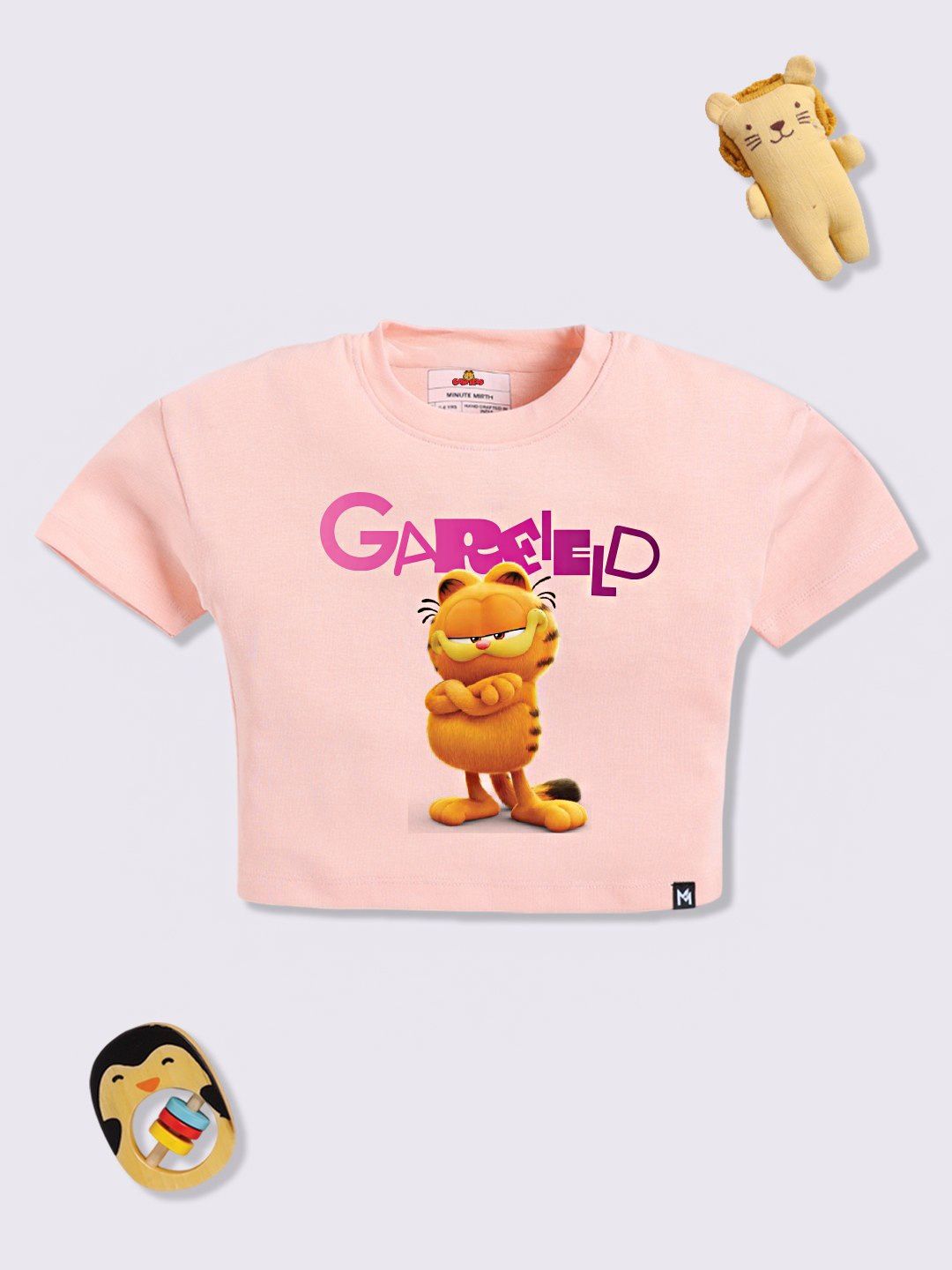 YK X Minute Mirth Girls Garfield Printed T-shirt-picture-3