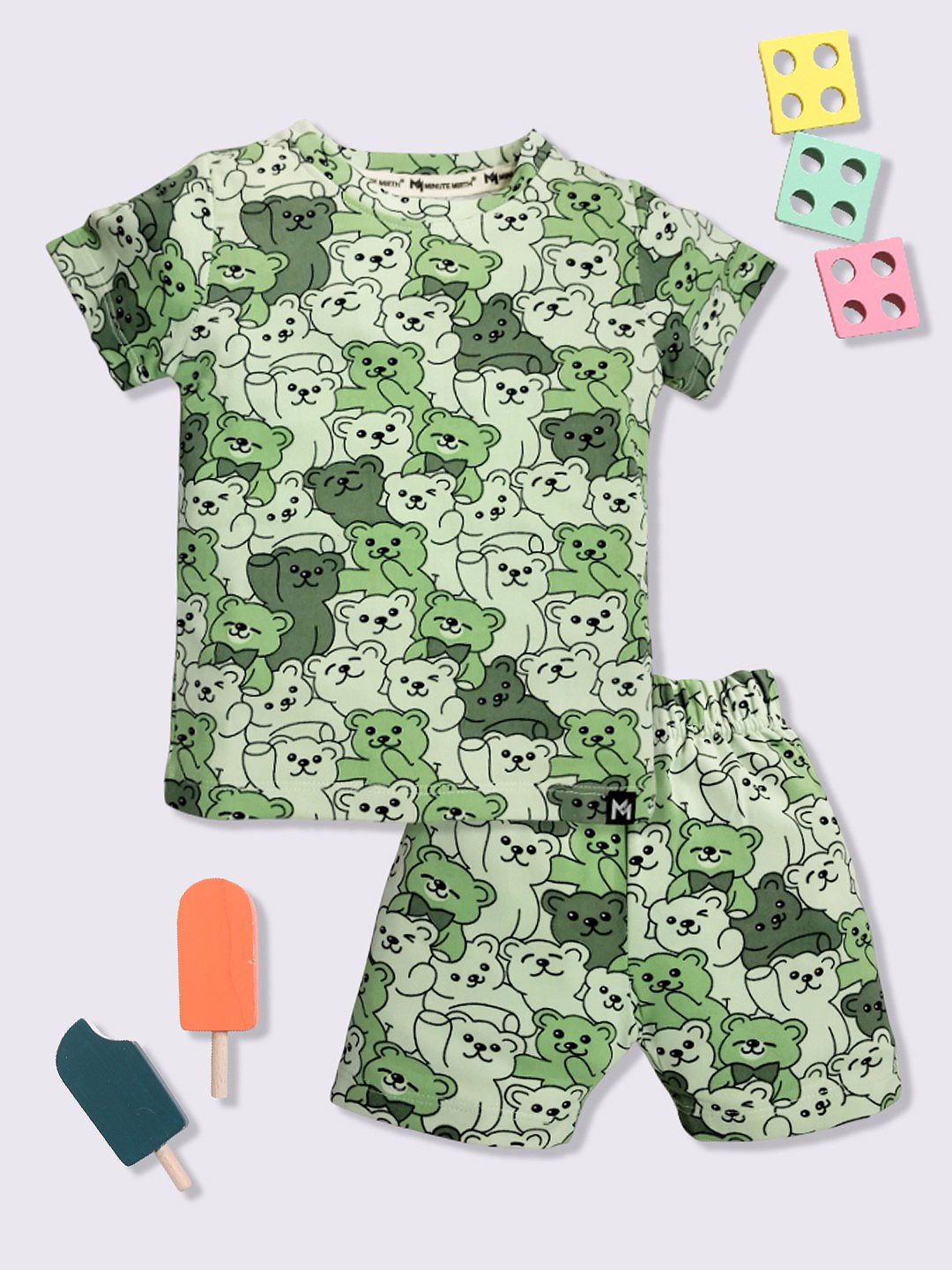 YK X Minute Mirth Girls Printed T-shirt with Shorts-picture-51