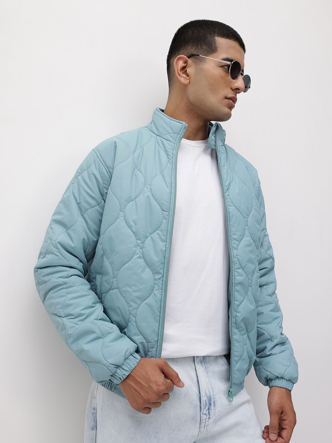 The Roadster Life Co. Mock Collar Quilted Jacket-image-39