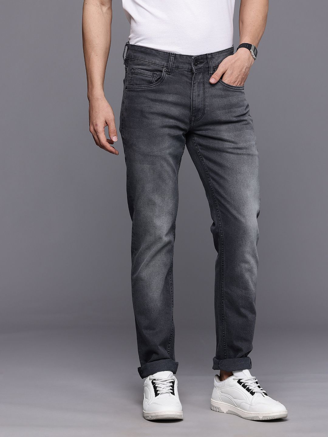 Louis Philippe Jeans Men Slim Fit Mid-Rise Jeans-picture-11