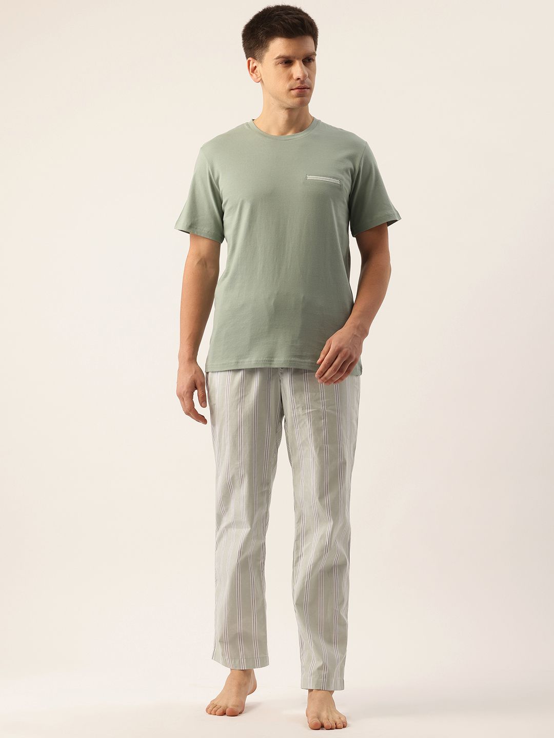 ETC Men Striped Pure Cotton Night suit-picture-42