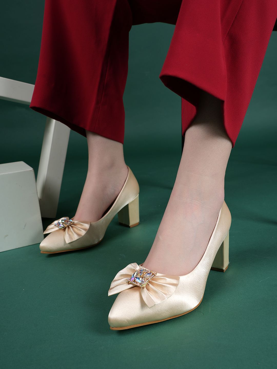 Lavie Women Pointed Toe Block Heel Pumps-picture-25