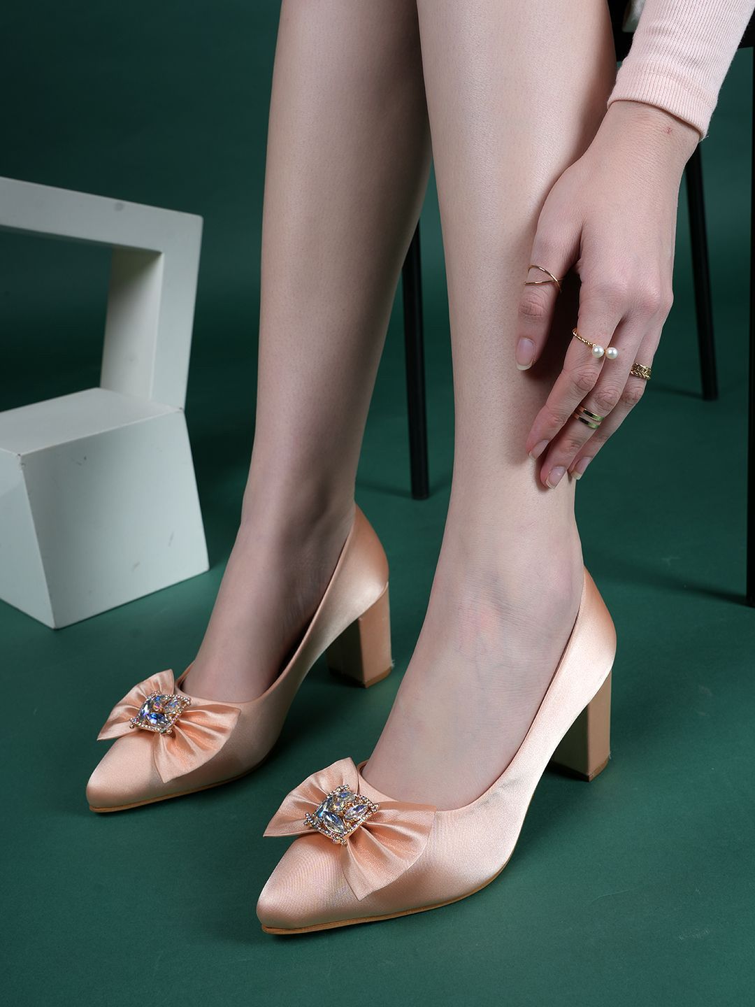 Lavie Women Pointed Toe Block Heel Pumps-picture-24