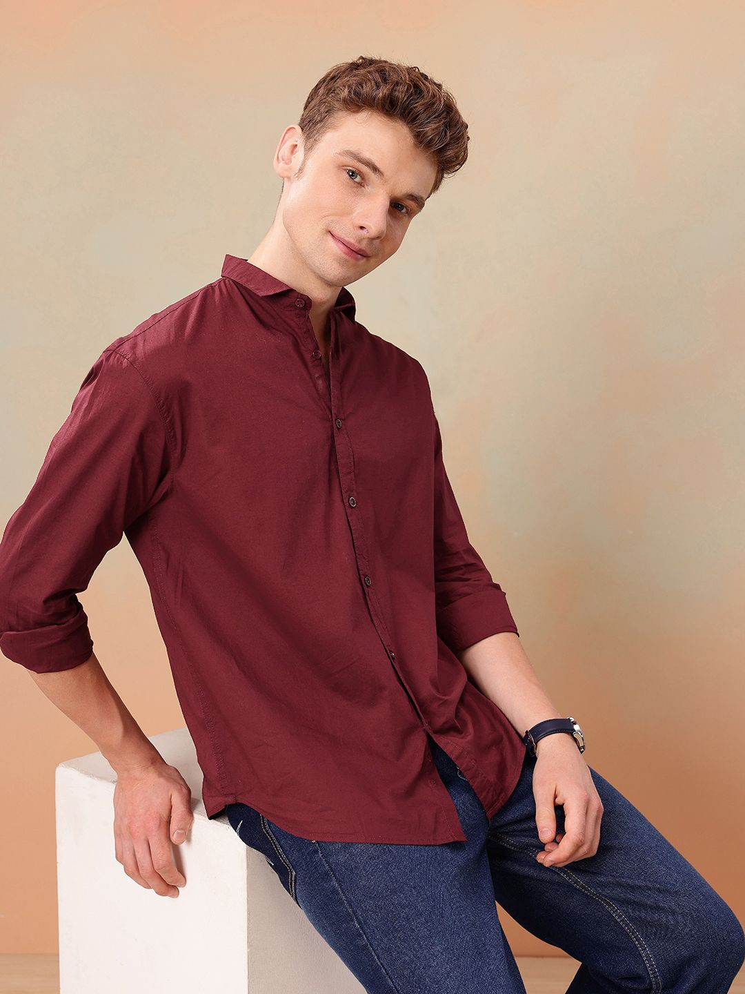 Mast & Harbour Relaxed Fit Pure Cotton Casual Shirt-picture-35