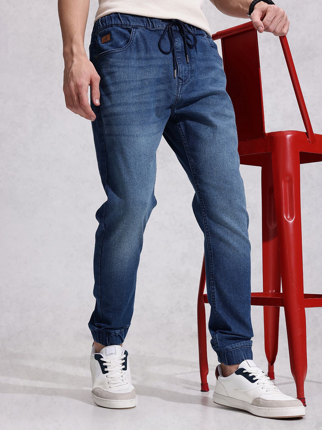 WROGN Men Heavy Fade Stretchable Joggers-picture-19