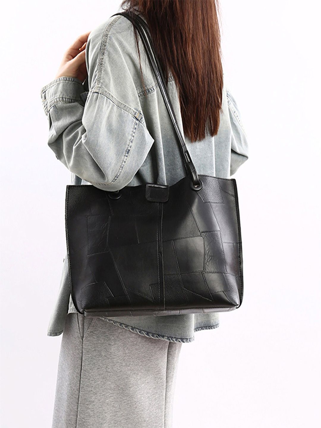 Styli Women Textured Structured Shoulder Bag With Pouch-picture-25