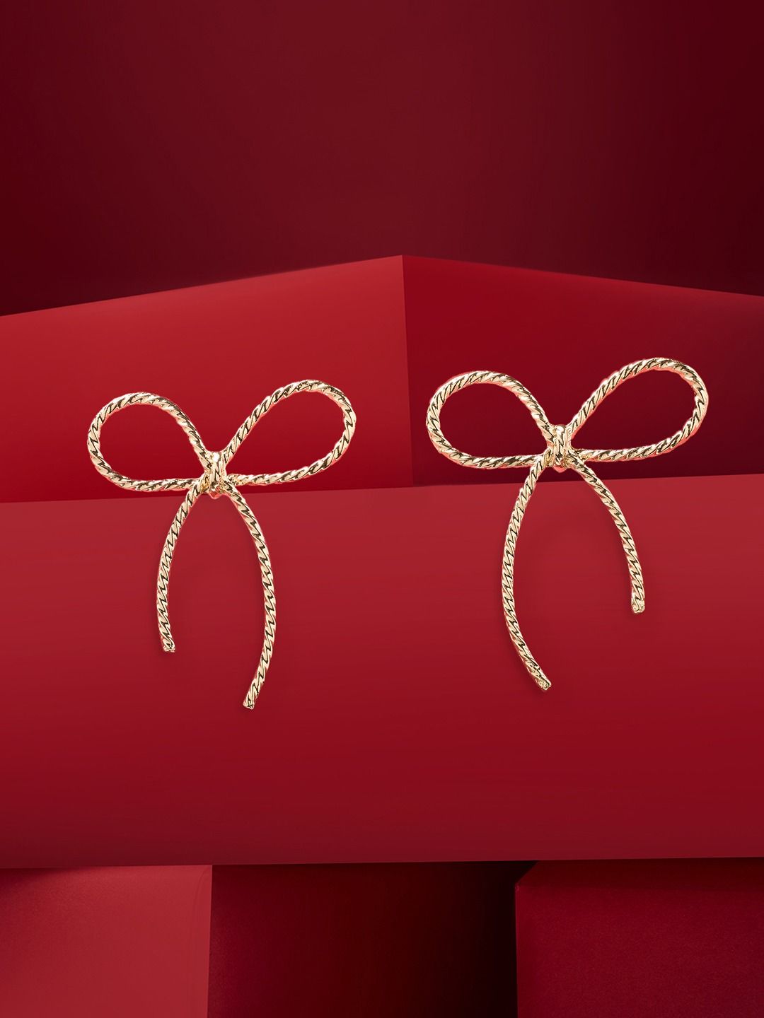 Zaveri Pearls Gold-Plated Contemporary Shaped Studs-picture-27