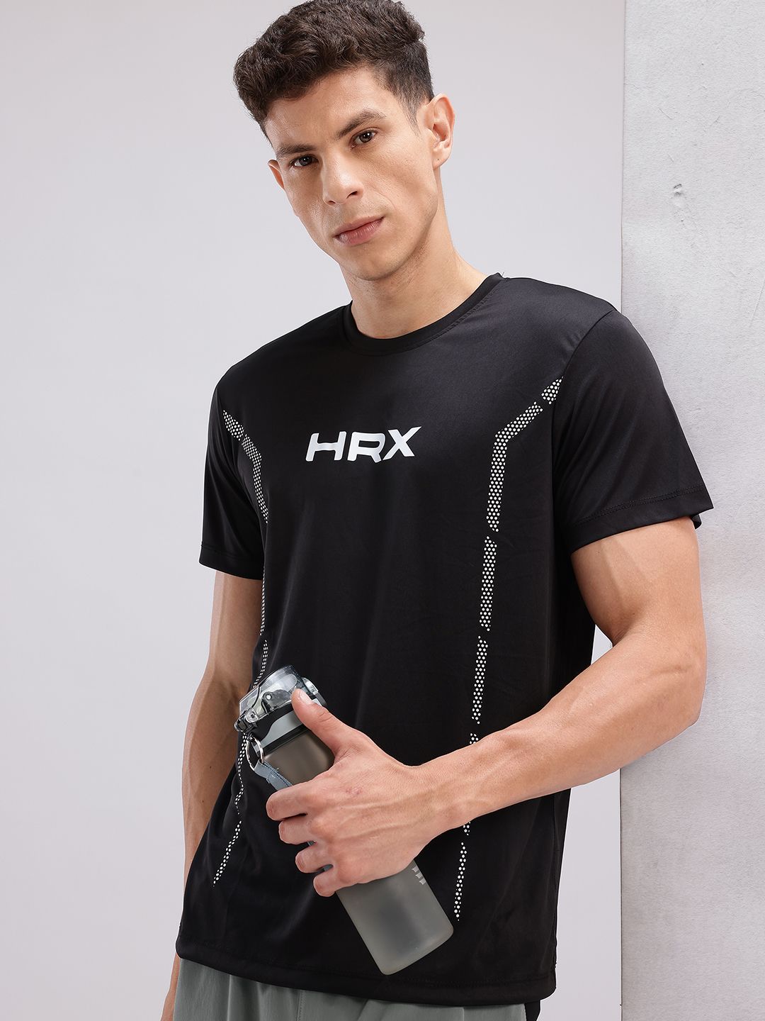 HRX by Hrithik Roshan Men Brand Logo Printed Rapid-Dry Training T-shirt-picture-21