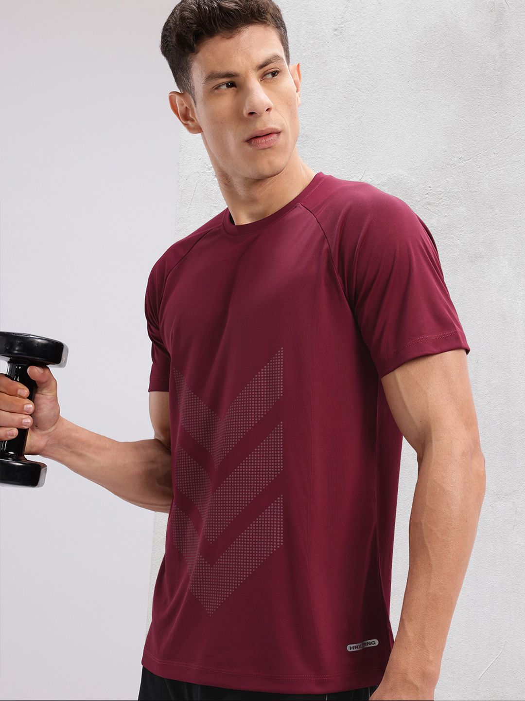 HRX by Hrithik Roshan Men Printed Rapid-Dry Training T-shirt-picture-15