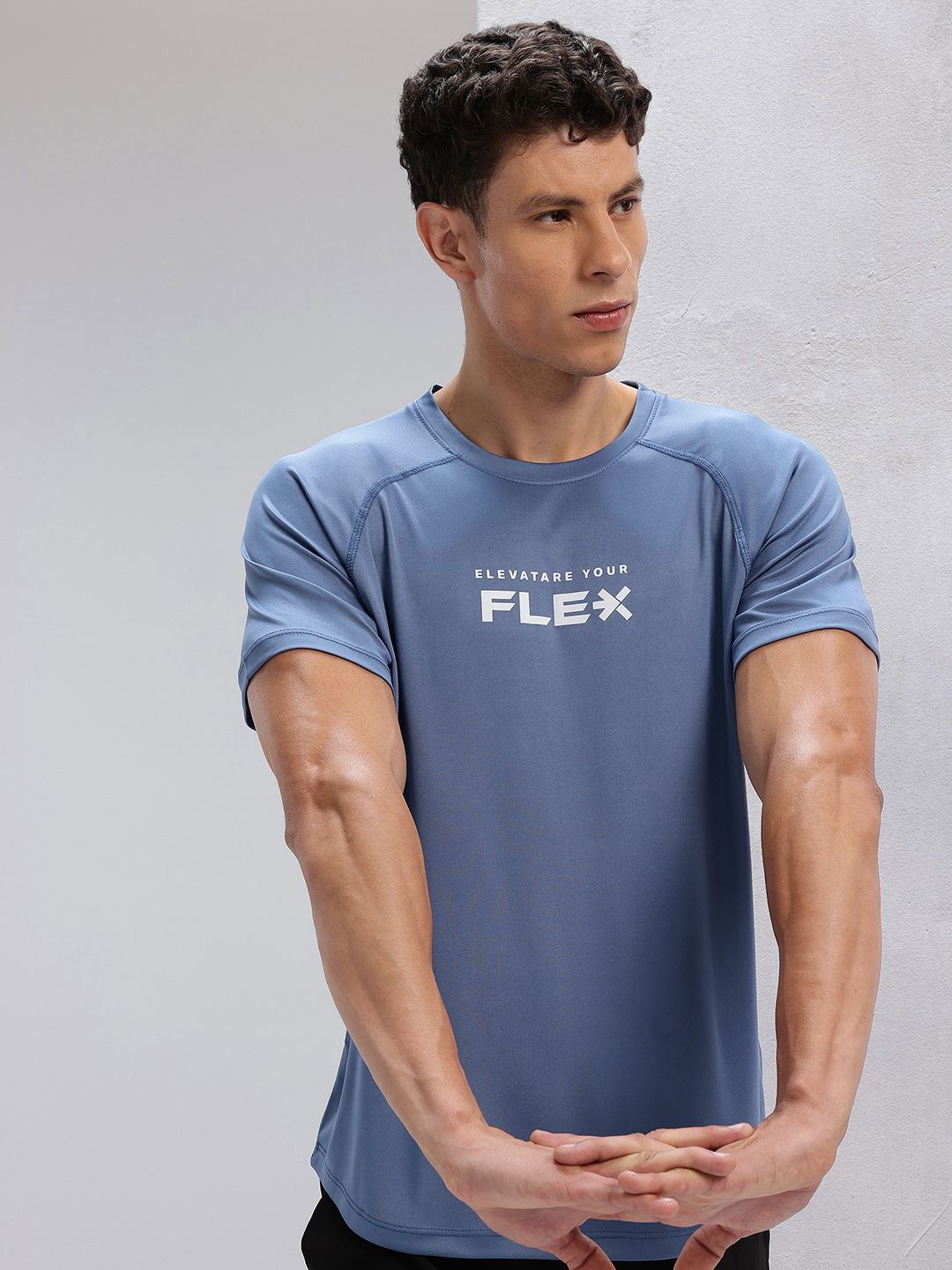 HRX by Hrithik Roshan Typography Print Raglan Sleeves Rapid-Dry Training T-shirt-image-46