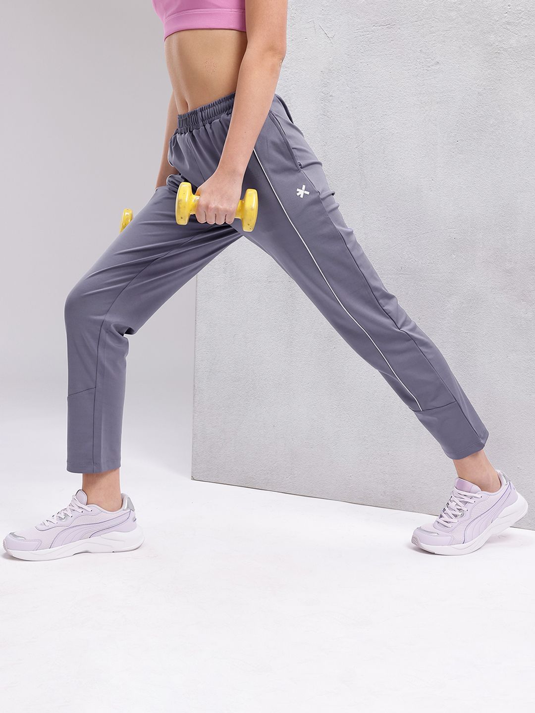 HRX by Hrithik Roshan Women Contrast Piping Rapid-Dry Training Track Pants-picture-23