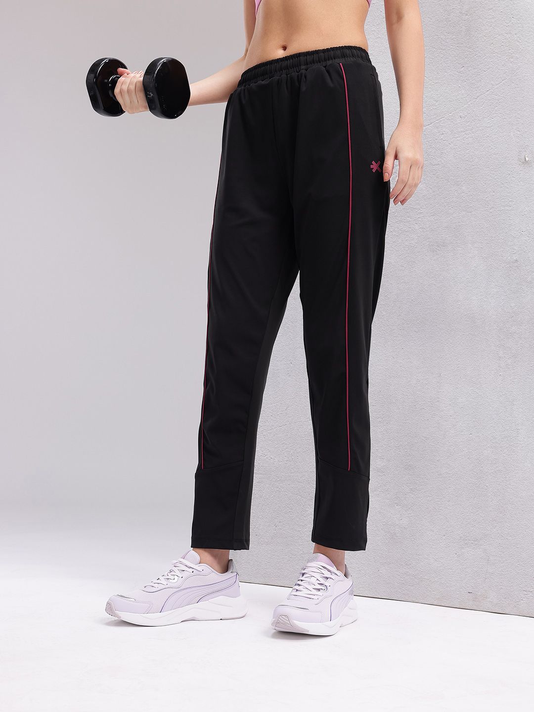 HRX by Hrithik Roshan Women Contrast Piping Rapid-Dry Training Track Pants-picture-10