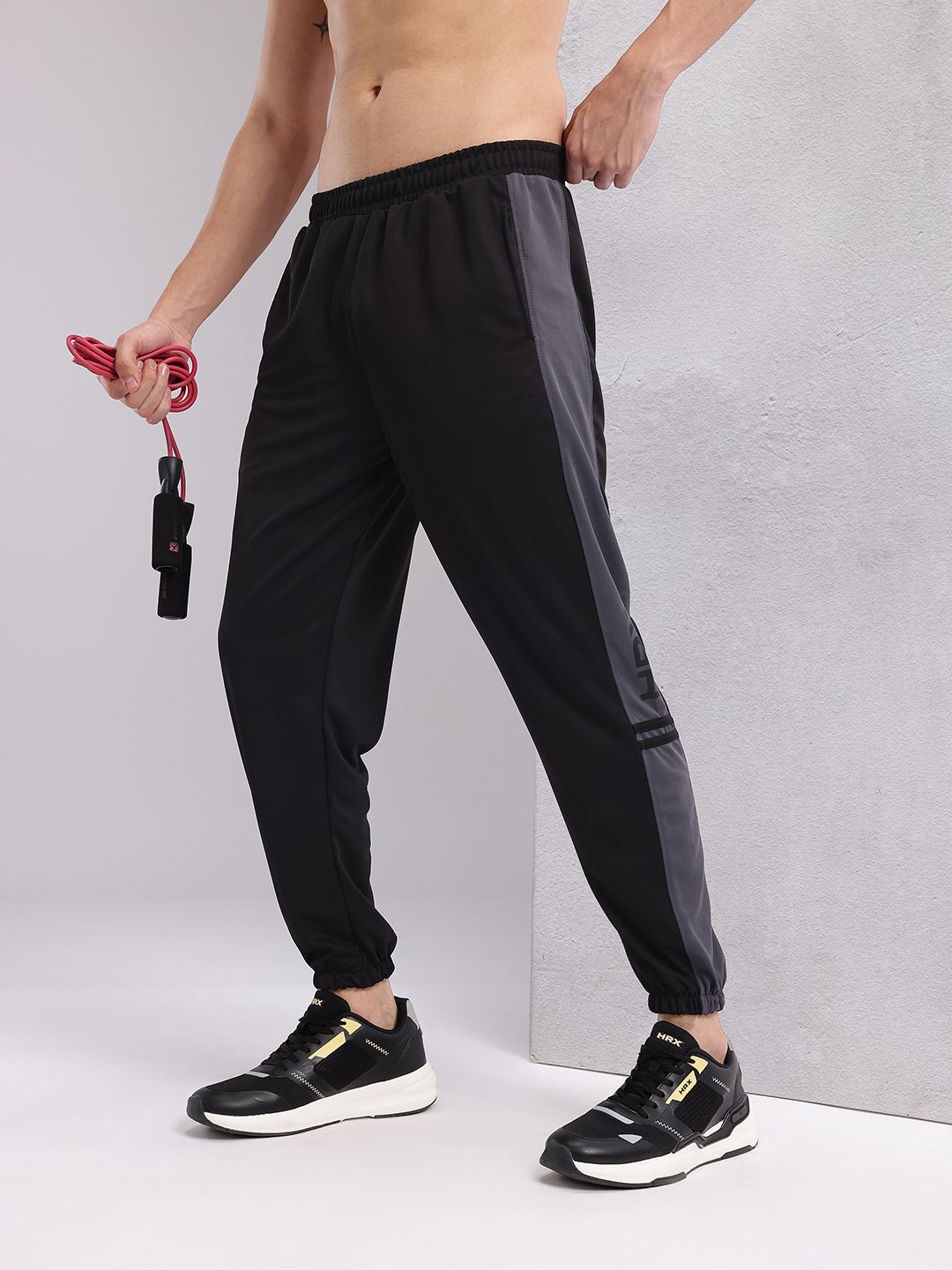 HRX by Hrithik Roshan Men Mid-Rise Rapid-Dry Training Joggers with Side Taping-picture-30