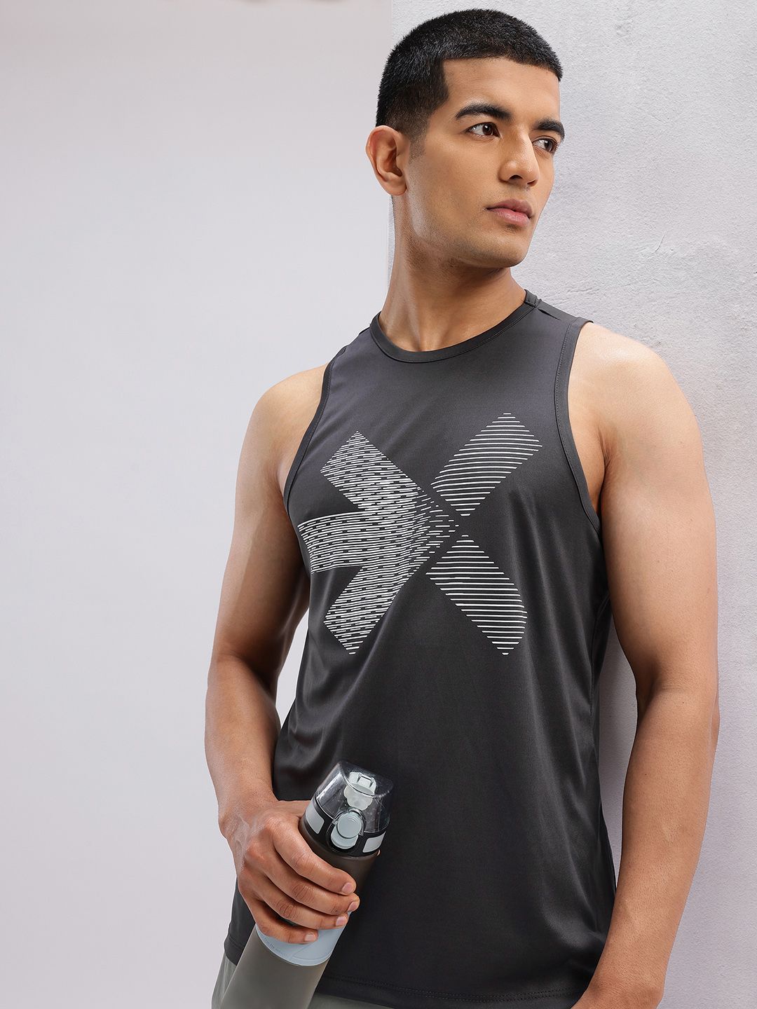 HRX by Hrithik Roshan Brand Logo Printed Rapid-Dry Training T-shirt-picture-35