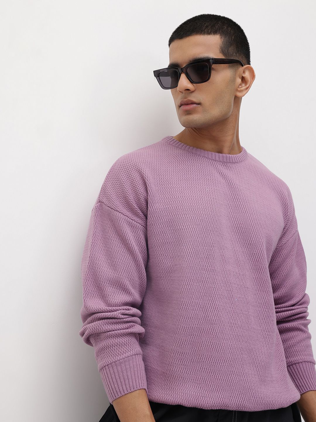 The Roadster Life Co. Men Drop-Shoulder Ribbed Pullover-picture-40