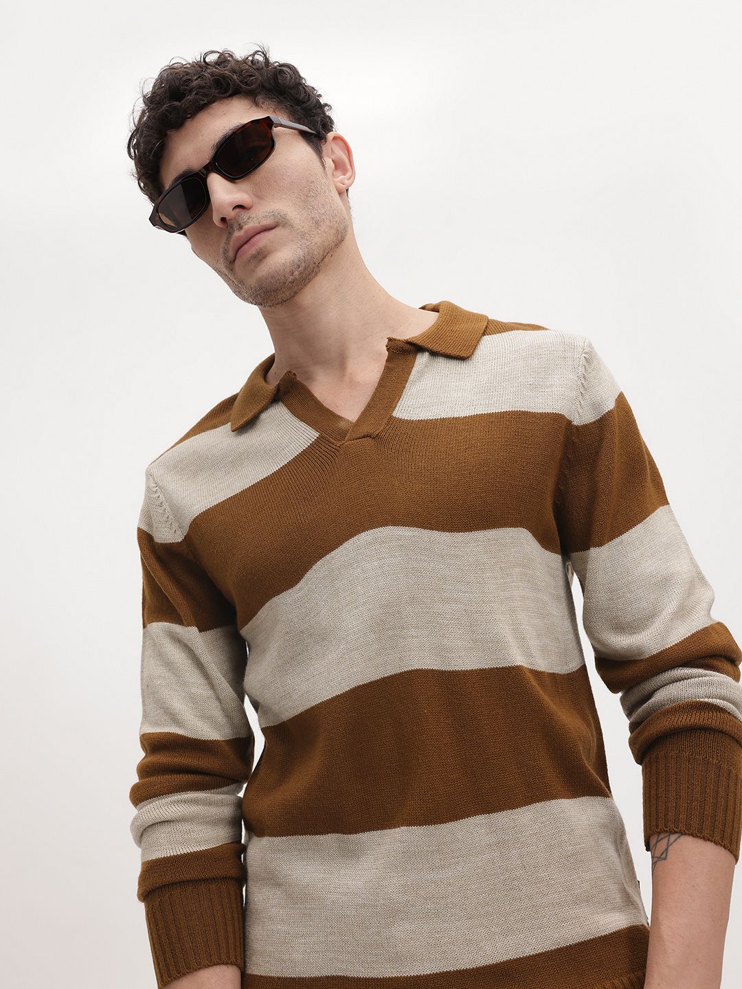 The Roadster Life Co. Spread Collar Striped Pullover-picture-46