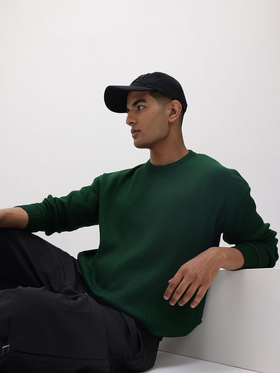 The Roadster Life Co. Men Drop-Shoulder Ribbed Pullover-picture-29