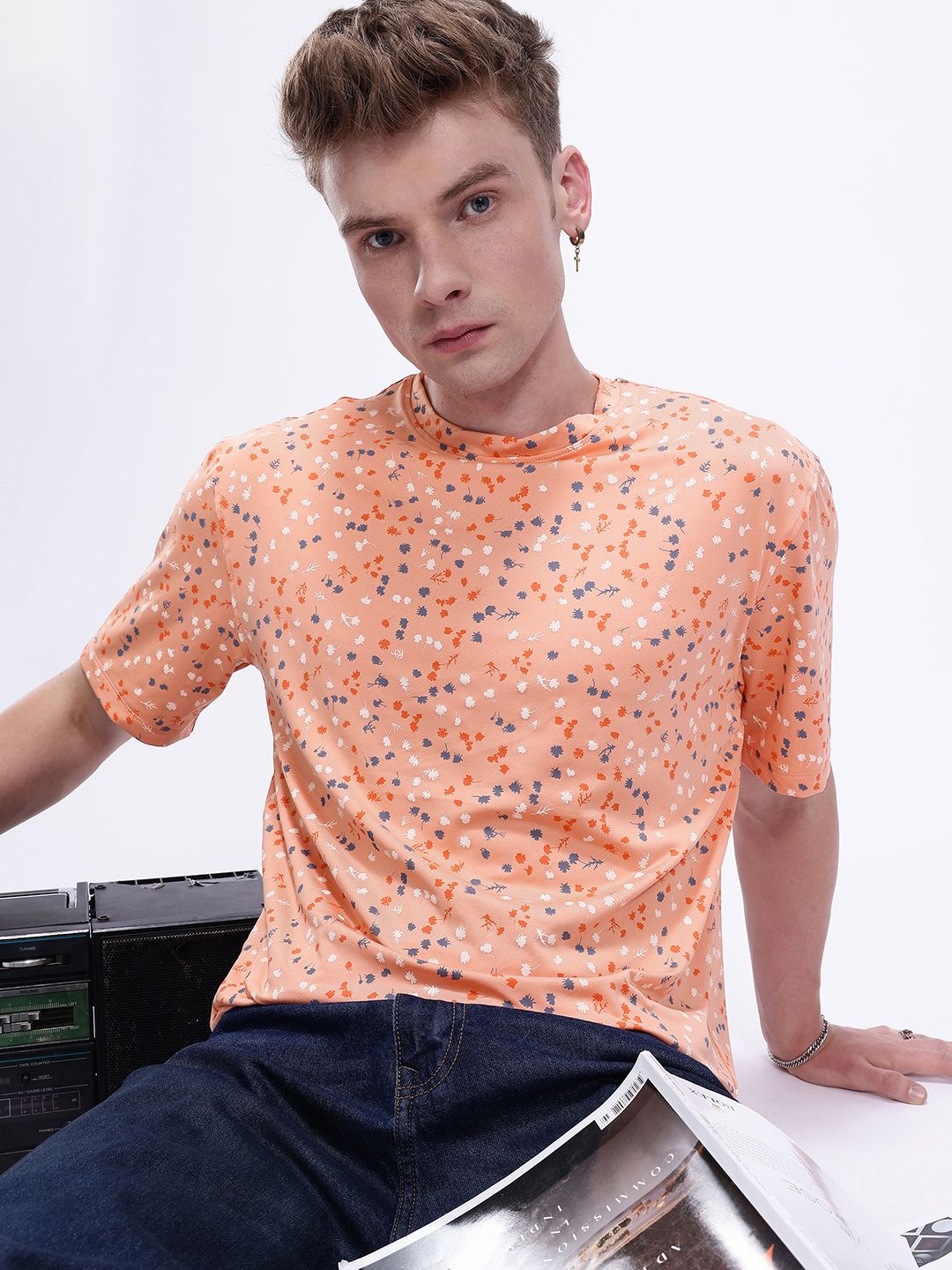 Kook N Keech Men Floral Printed Relaxed Fit T-shirt-picture-36