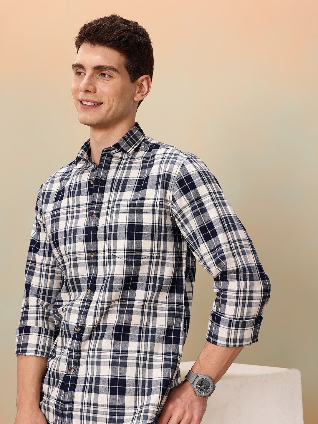 Mast & Harbour Checked Casual Shirt-picture-29
