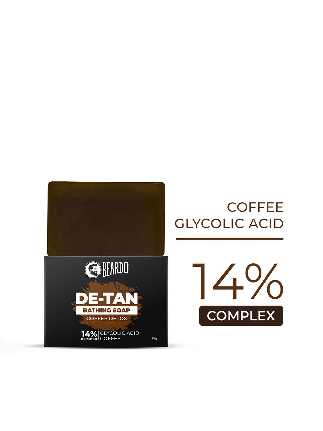 BEARDO De-Tan Coffee Detox Scrubbing Soap with Aloe Vera & Glycolic Acid - 75 g-image-42