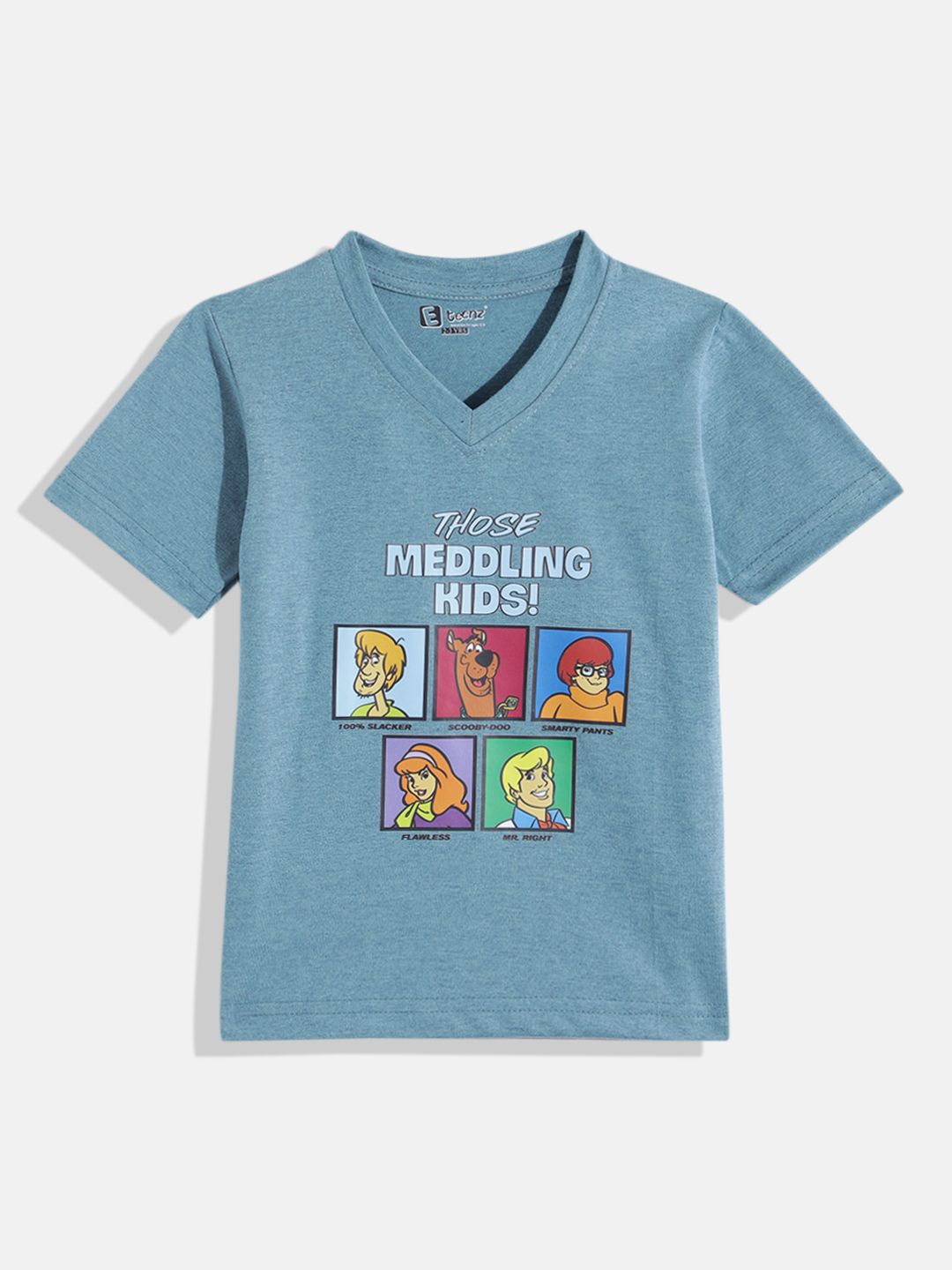 Eteenz Kids Boys Scooby Doo Printed V-Neck T-Shirt-picture-51
