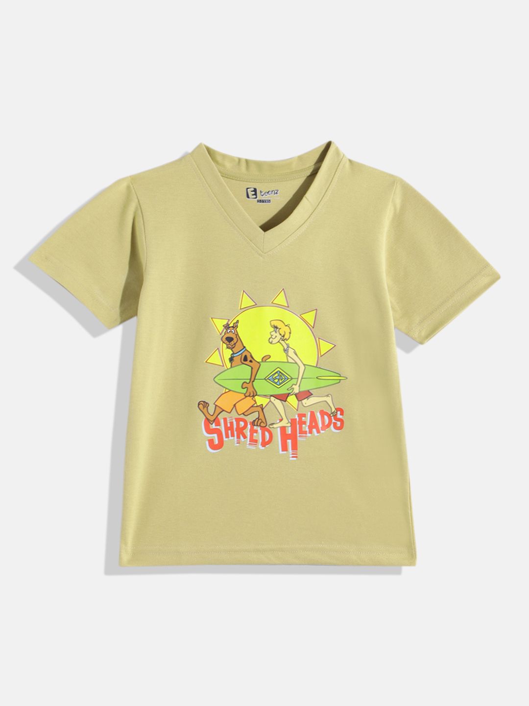 Eteenz Kids Boys Scooby Doo Printed V-Neck T-Shirt-picture-35