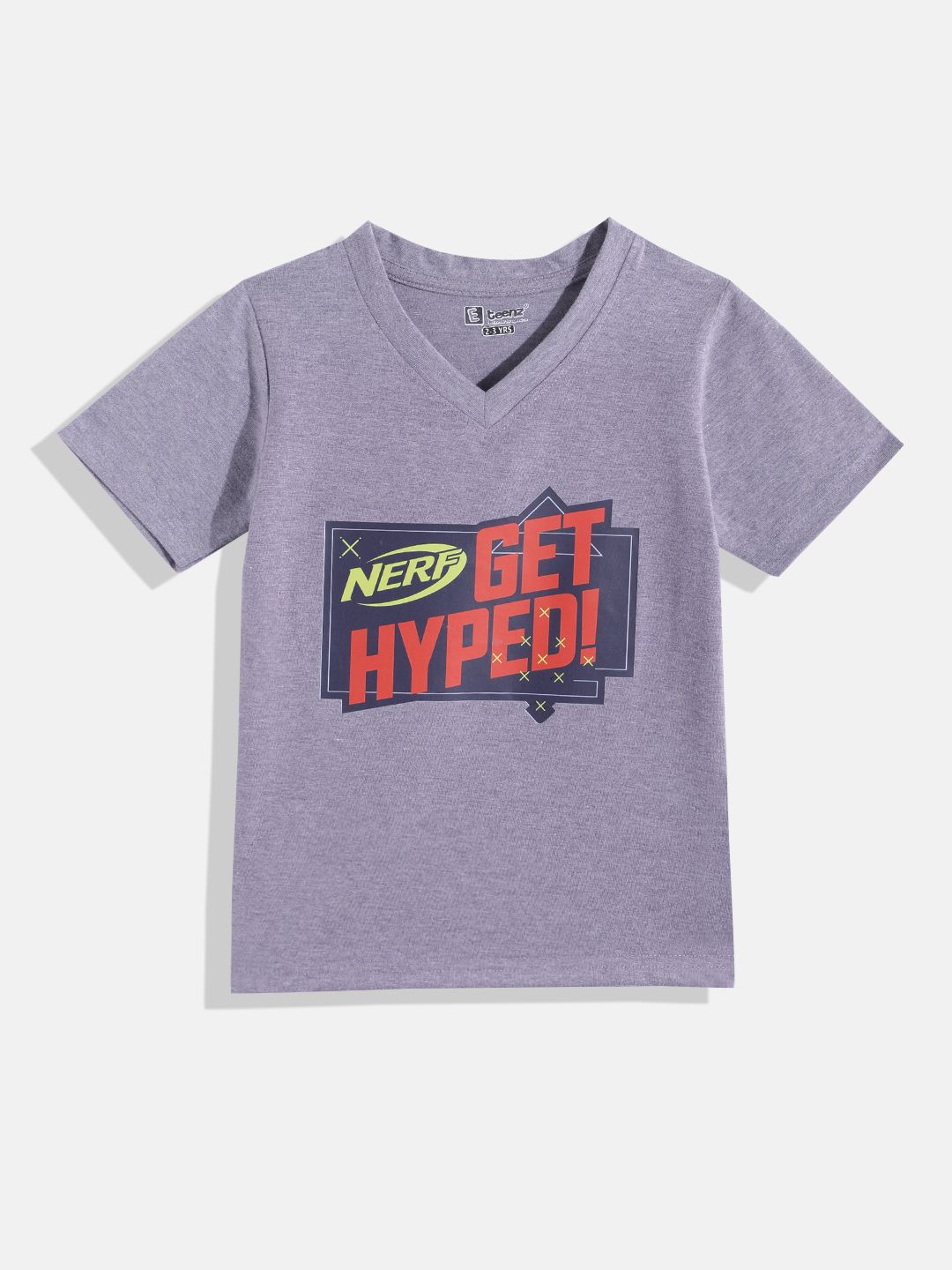 Eteenz Kids Boys Typography Printed V-Neck T-Shirt-picture-28