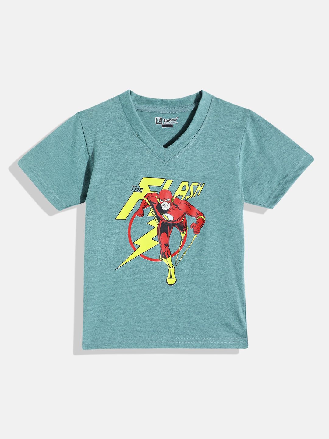 Eteenz Kids Boys Flash Printed V-Neck T-Shirt-picture-44