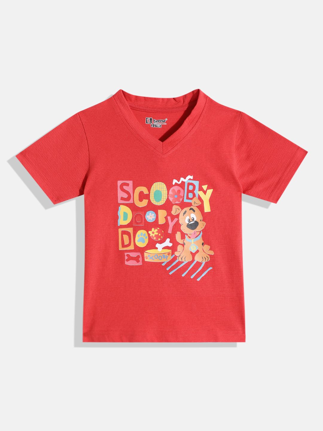 Eteenz Kids Boys Scooby Doo Printed V-Neck T-Shirt-picture-15