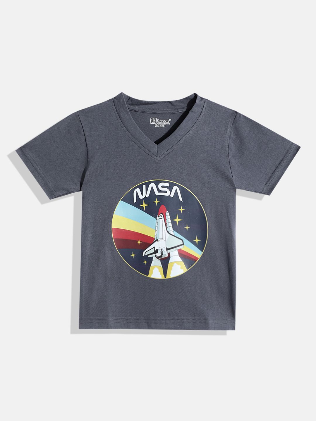 Eteenz Kids Boys Printed V-Neck T-Shirt-picture-52